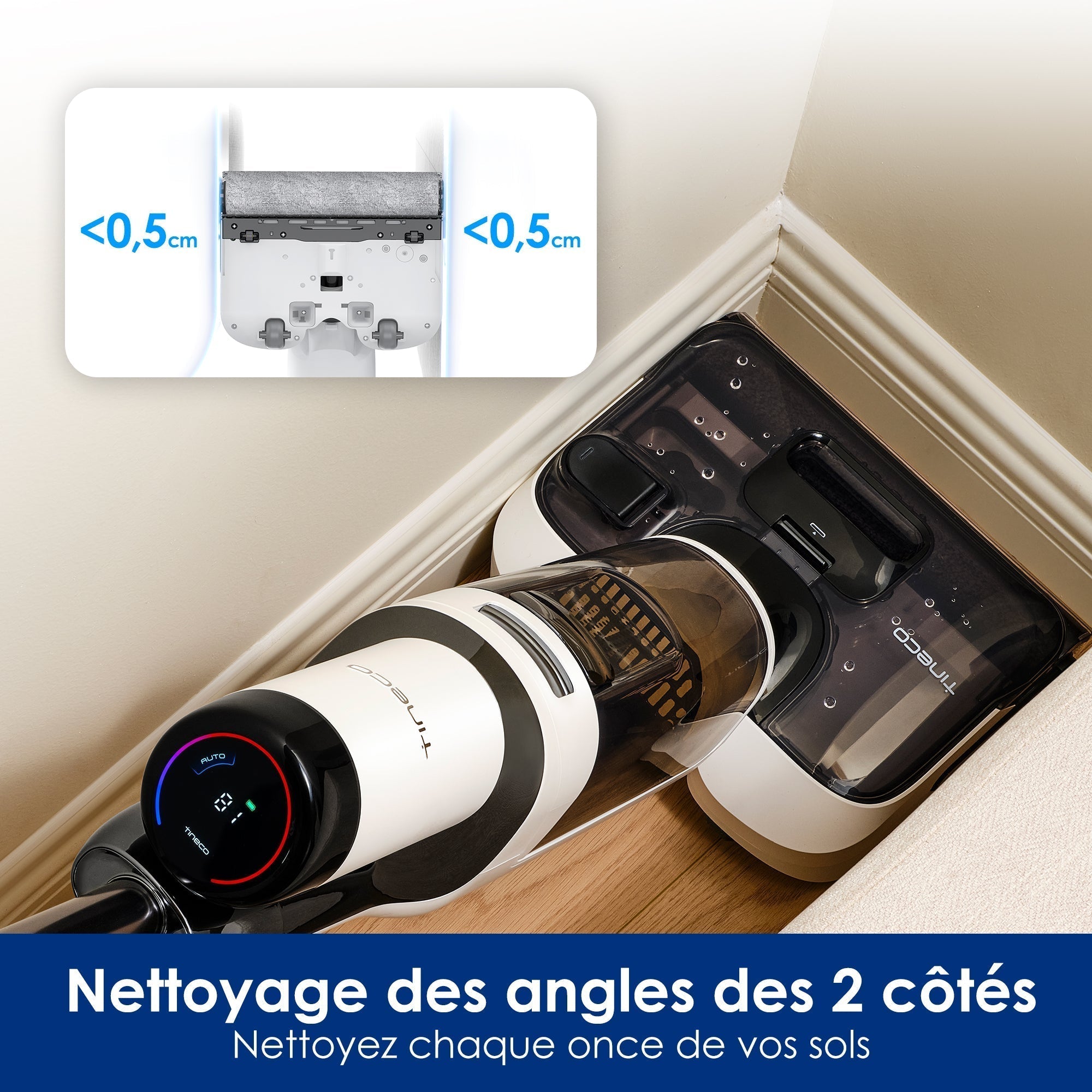 Tineco Floor ONE STRETCH S6 Aspirateur Eau et Poussière Laveur de Sols