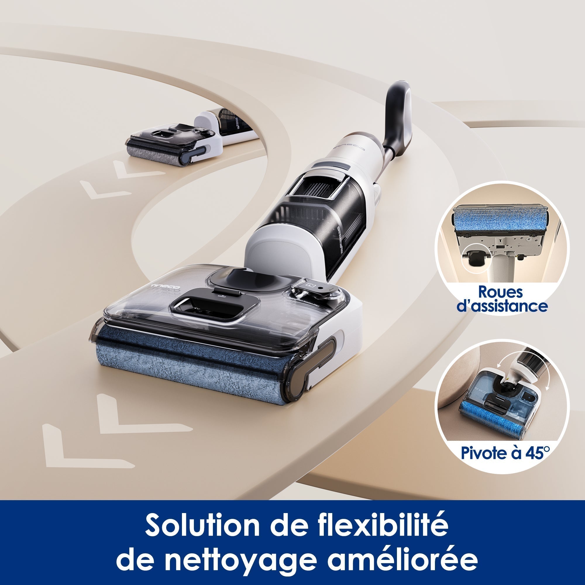 Tineco Floor ONE STRETCH S6 Aspirateur Eau et Poussière Laveur de Sols