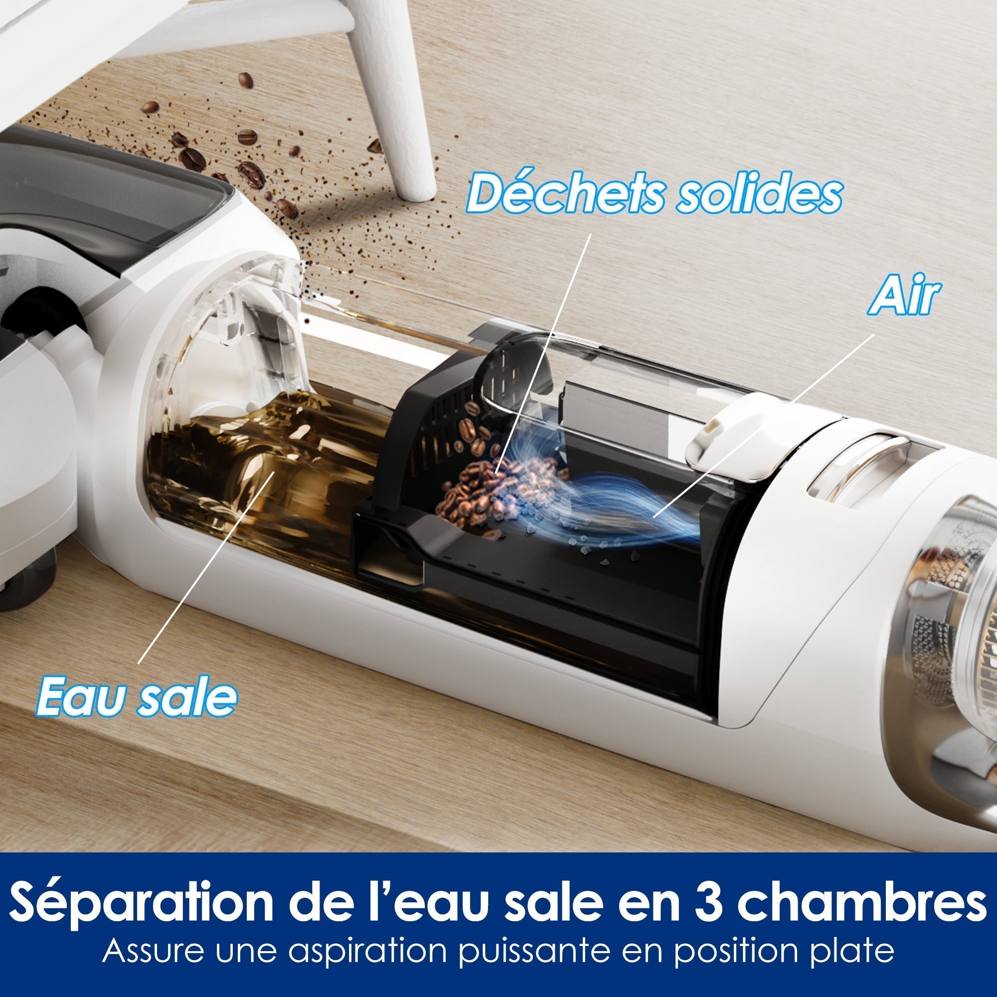 Tineco Floor ONE STRETCH S6 Aspirateur Eau et Poussière Laveur de Sols